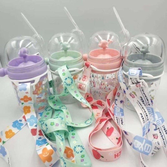 COD Joy KTB Botol Lumba Air Mancur Minum Sedotan Paus Lumba Anak BPA FREE NEW TRENDY 250ml