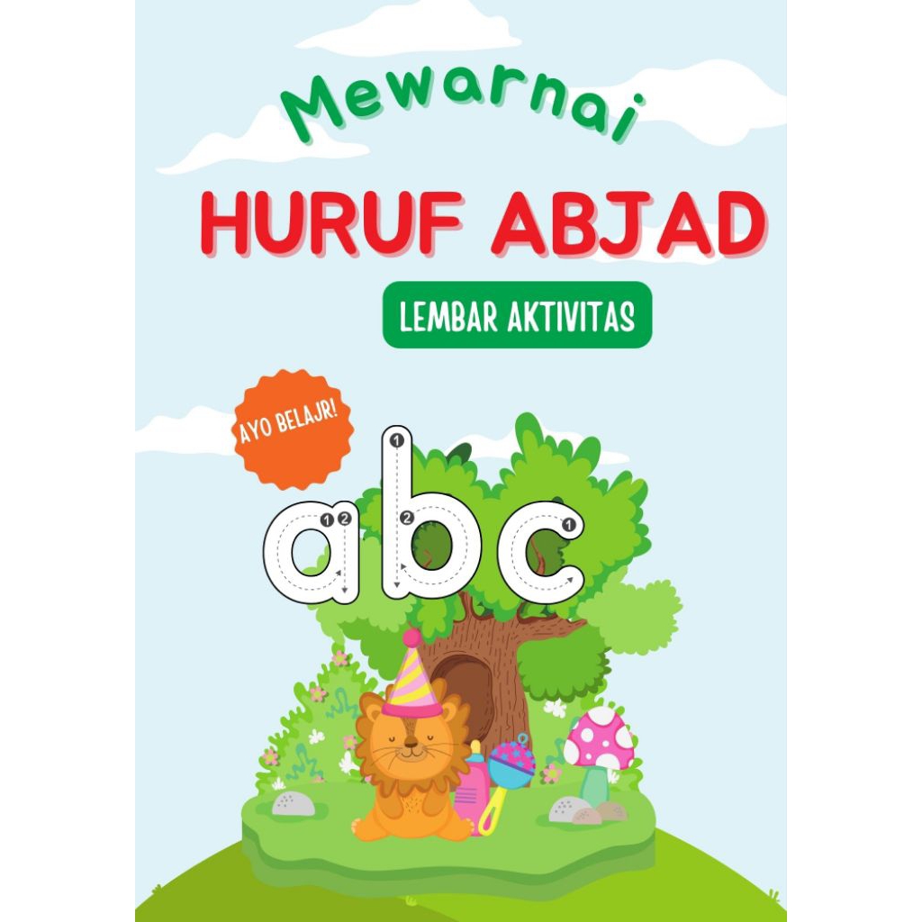 Worksheet Mewarnai Huruf Abjad untuk Anak Usia Preschool, PAUD dan TKWorksheet Mewarnai Huruf Abjad 