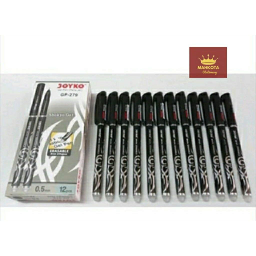 

Pena Hapus JOYKO GP-279/Gel Pen Dapat di hapus Tinta Hitam1 Pack (12 pcs)