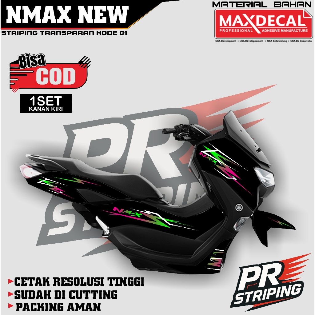Striping NMAX NEW Variasi Striping NMAX NEW TRANSPARAN maxdecal #01