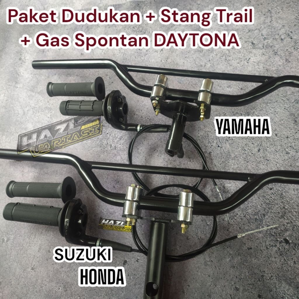 Stang Trail Modifikasi Stang Trail Palang + Dudukan Stang ts Trail pnp Bebek Matic Honda Yamaha Suzu