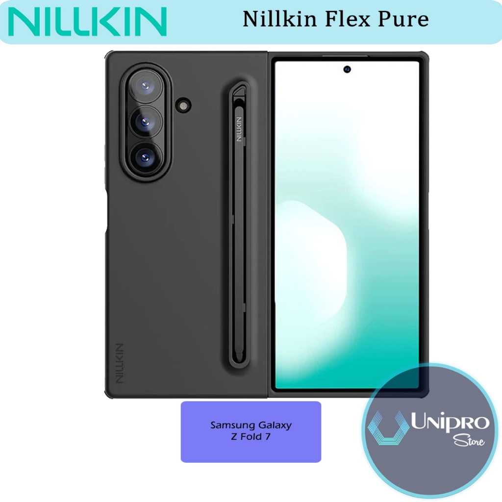 Case Samsung Galaxy Z Fold 7 Nillkin Flex Pure Fold Silicone S Pen Holder Casing