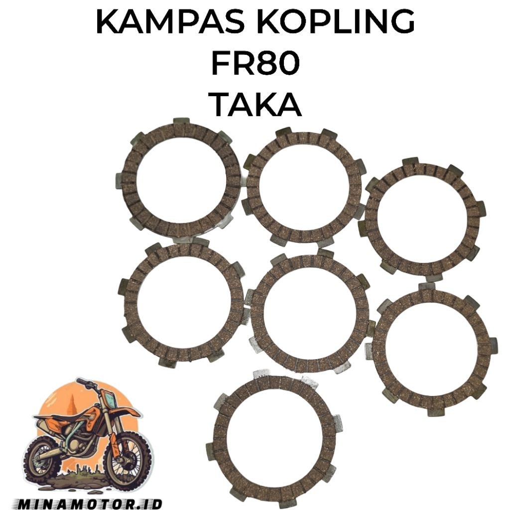 TAKA Kain Plat Kampas Kopling FR80 Sparepart Aksesoris Variasi Sukucadang Motor