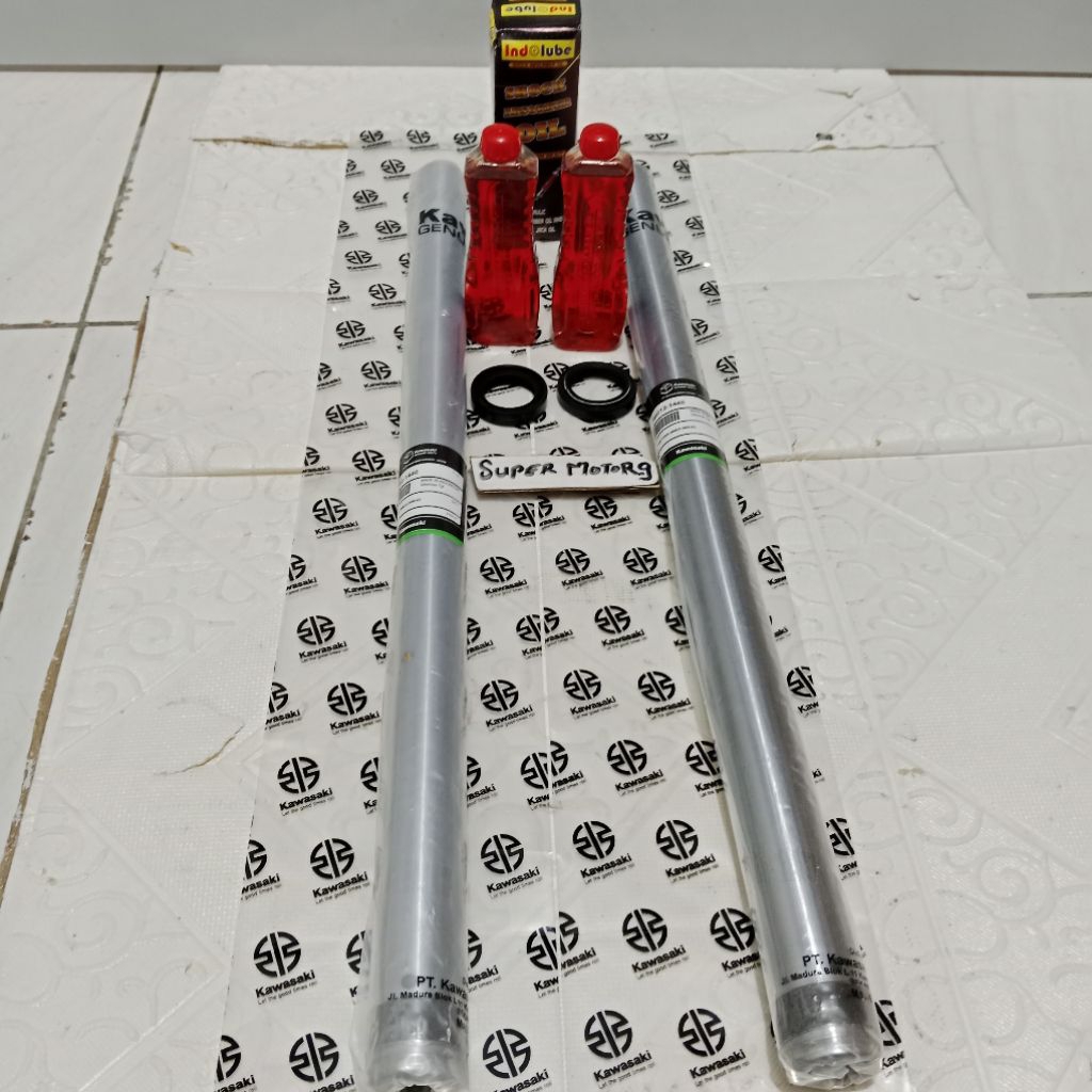 As Shock + Sil Oli Shock Depan Kawasaki KLX 150 KLX 150 KLX L Sepasang Kanan Kiri