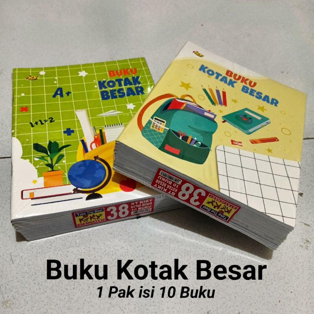

1 Pak Buku Kotak Besar 38 Lembar isi 10 Buku KIKY