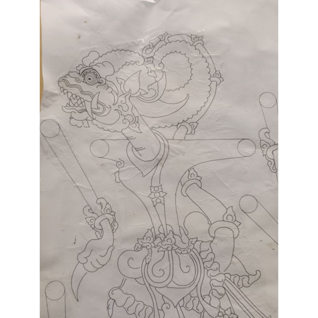 

sketsa wayang Hanuman kreasi baruu