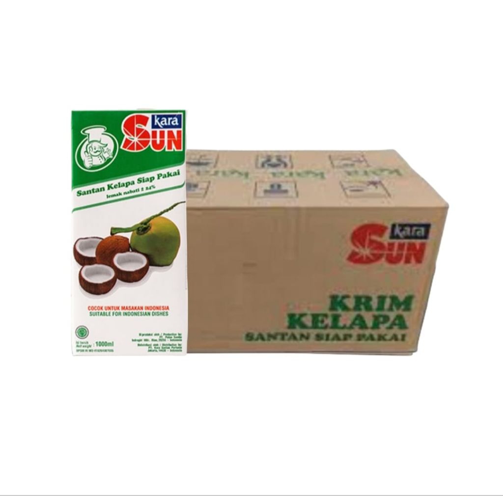 

Sun Kara Santan Kelapa Siap Pakai 12 x 1000ml/Karton