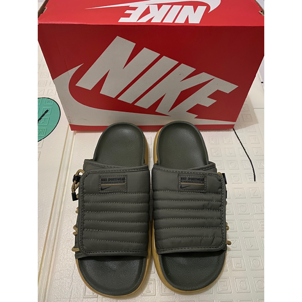 Nike Asuna 2 Slide Army Gold Mens 100% Original Resmi