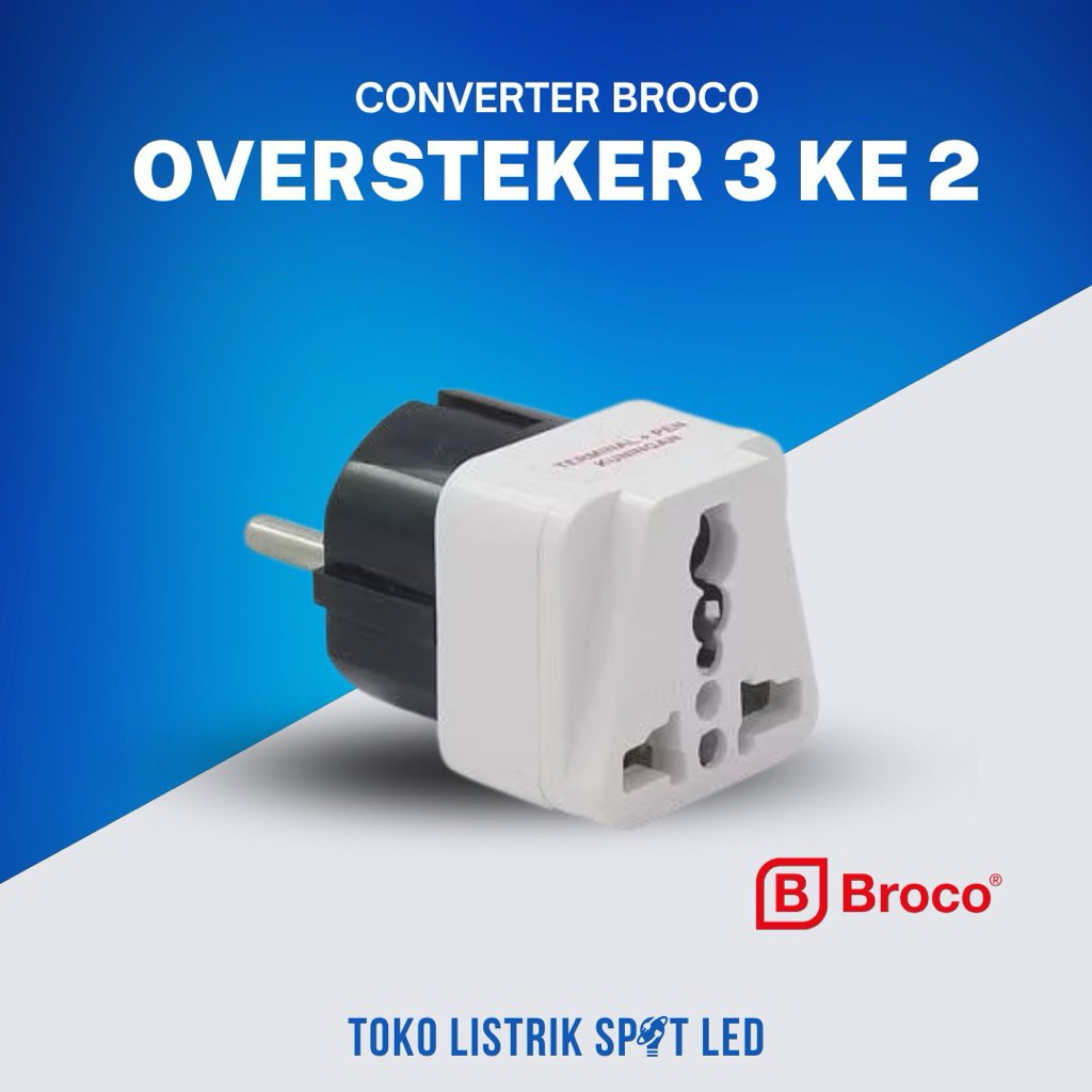 Over Steker Broco Colokan Kaki 3 ke 2 Universal