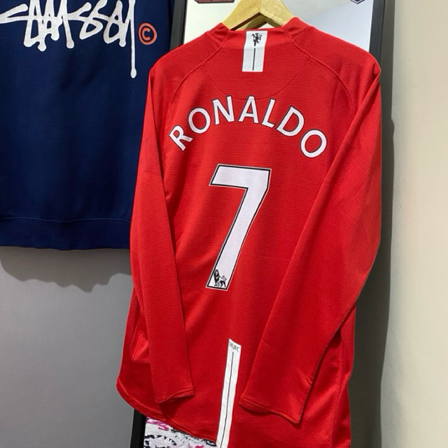 JERSEY RETRO MANCHESTER UNITED HOME 2007/2008 LONG SLEEVE RONALDO 7 - JERSEY RETRO SEPAKBOLA RONALDO