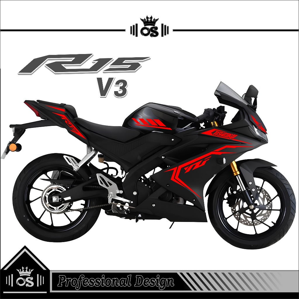 STRIPING R15 V3 / MTF 33 / STIKER CUTTING / STIKER MOTOR R15 / STIKER YAMAHA R15 V3/ STIKER / KEREN