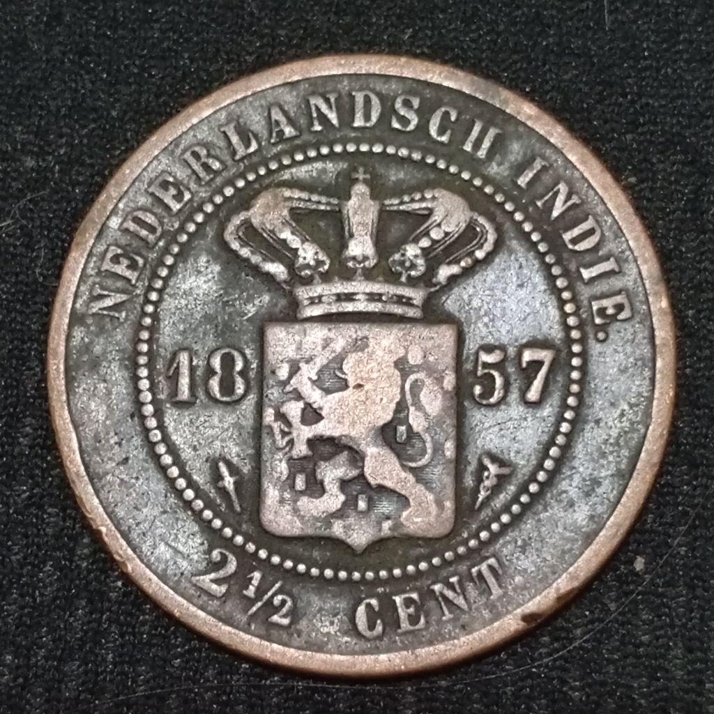 Koin Benggol 2½ Cent Ned Indie 1857