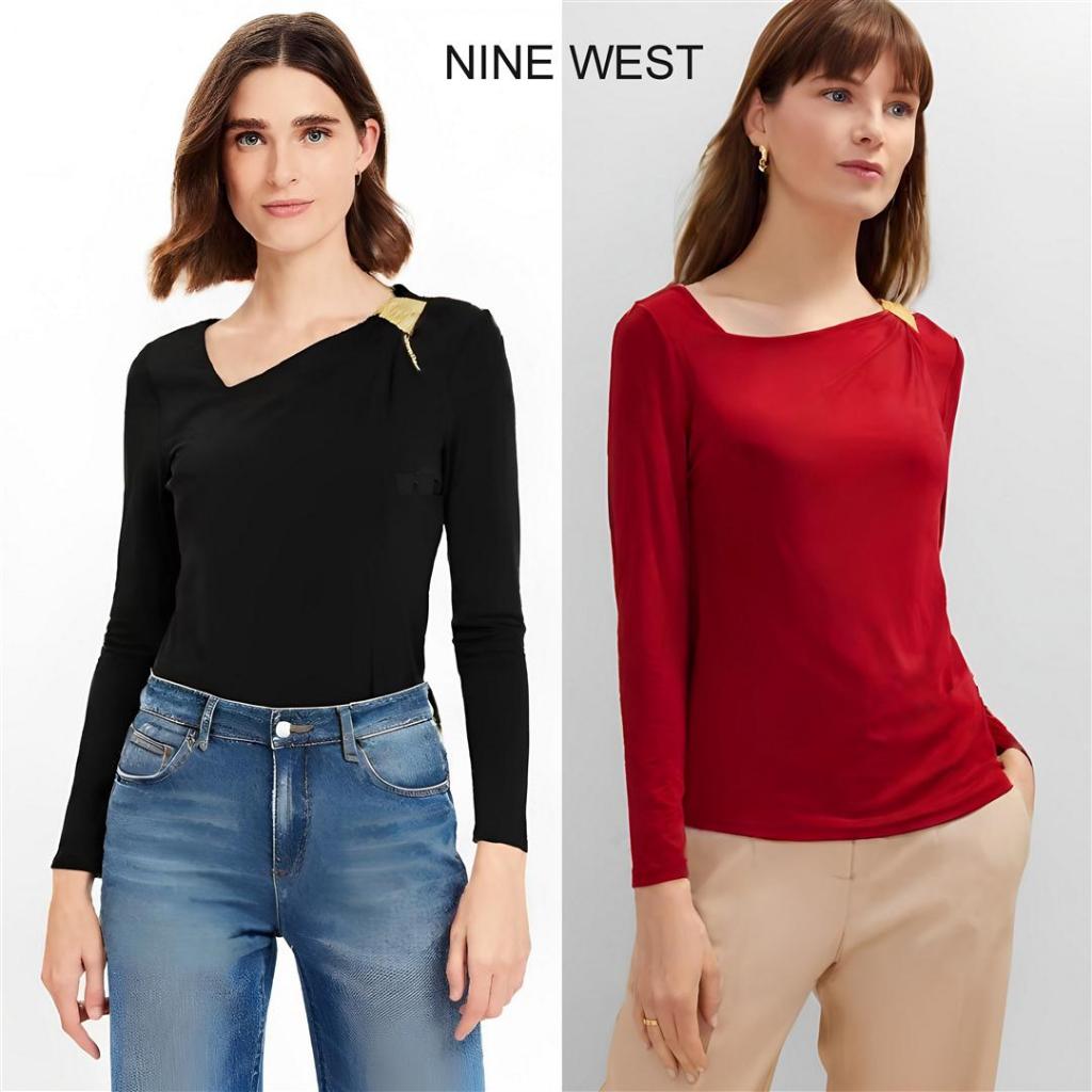 Mode Republic - Long Sleeve Hardware Asymmetric Top - Business Casual Blouse - Atasan Blouse Kerja W