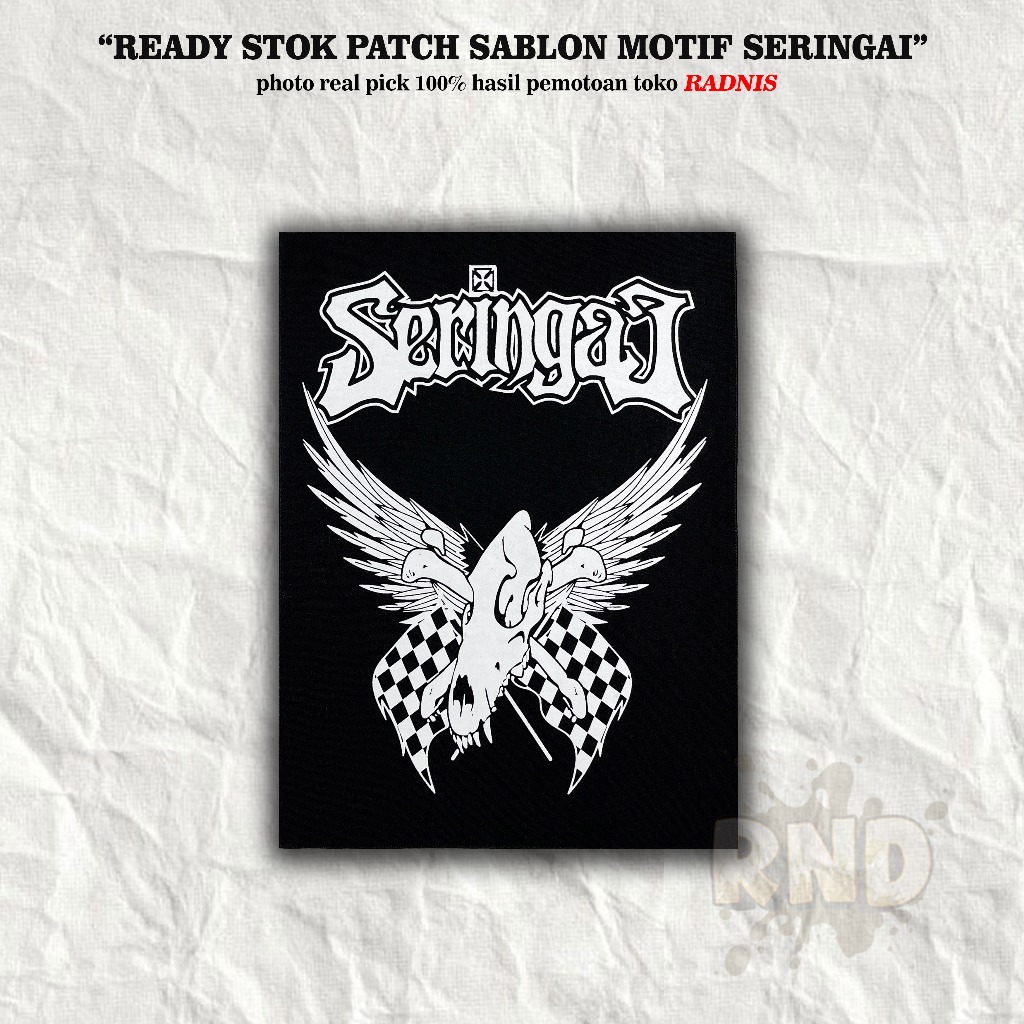 PATCH SABLON SERINGAI EMBLEM BESAR PATCH MUSIK PATCH MOTIF BAND METAL PATCH PUNK BACKPATCH PUNGGUNG 
