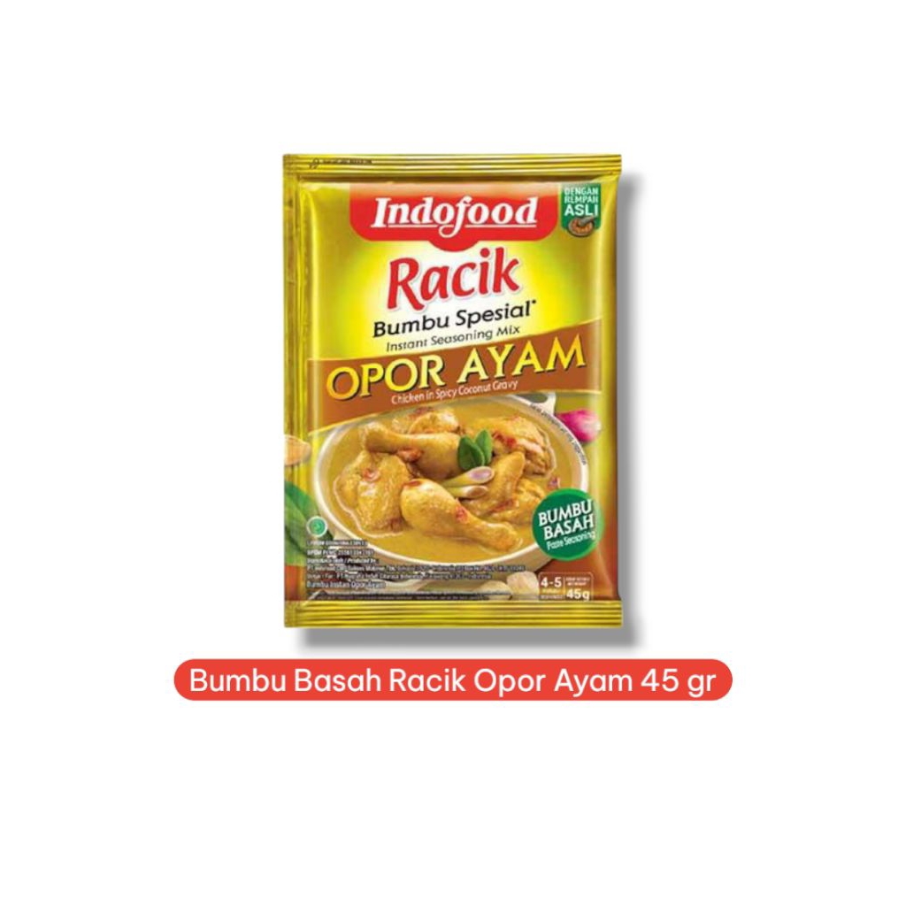 

Bumbu Racik Opor Ayam Basah 45gr – Bumbu Instan Praktis, Rasa Gurih Otentik