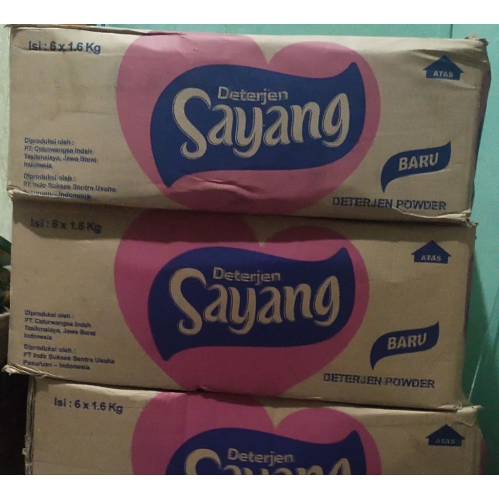 1 DUS DETERGEN SAYANG 1,6 KG ISI 6 PCS