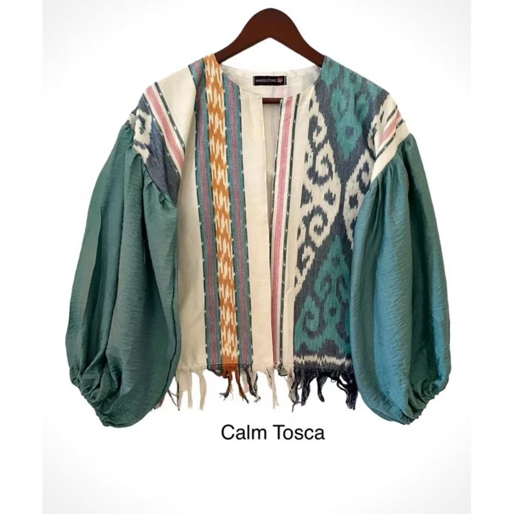 outer tenun bolero tenun atasan wanita blazer tenun jepara baju tenun jepara kekinian