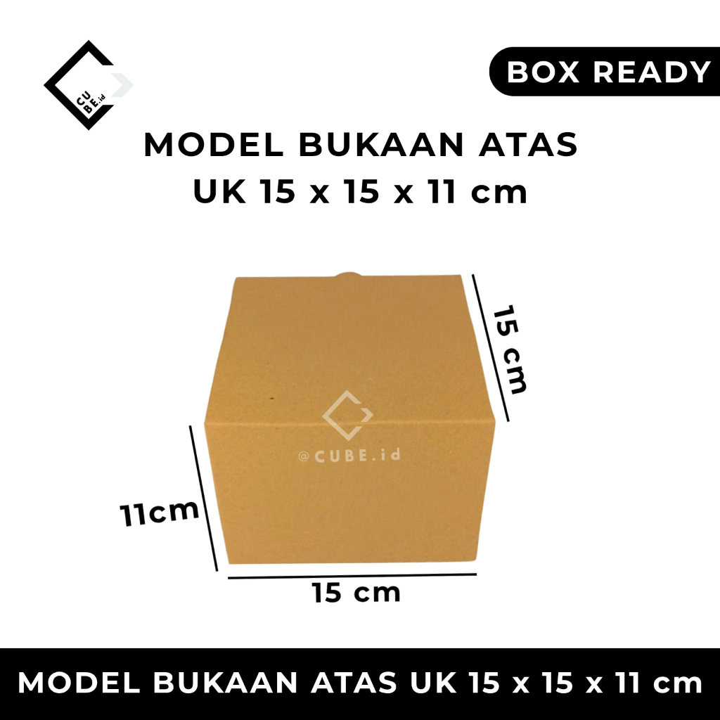 

CORRUGATED BOX BUKAAN ATAS UK 15 x 15 x 11 cm