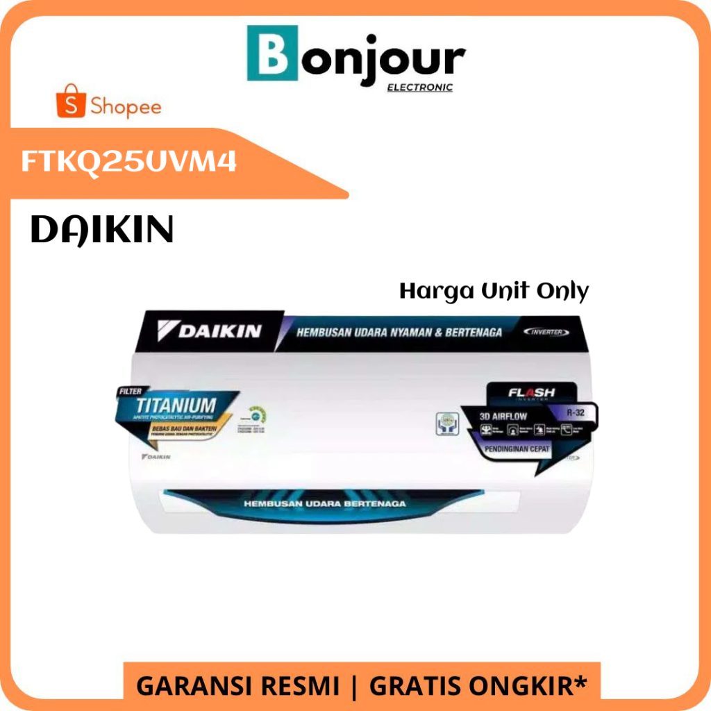 DAIKIN FTKQ25UVM4 - STKQ25UVM4 - DAIKIN FLASH INVERTER AC 1 PK