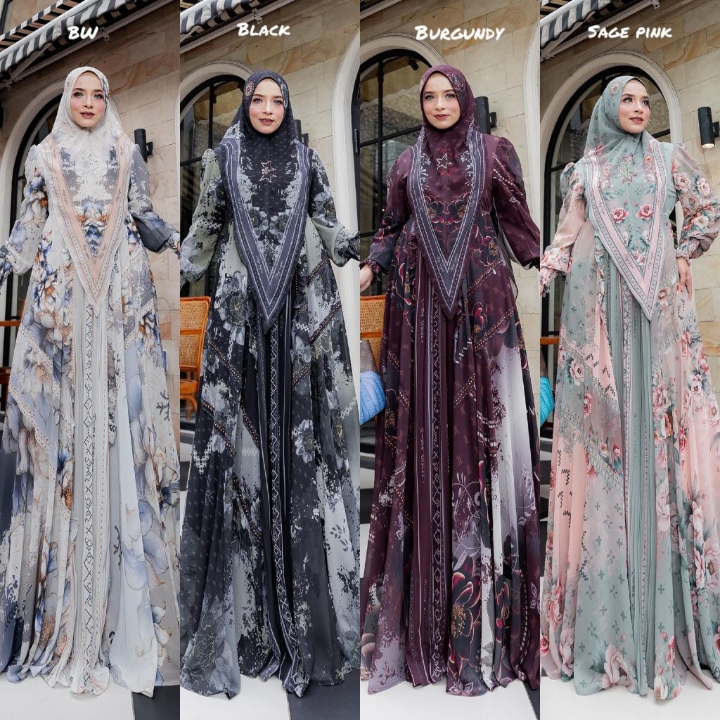 RANEEMA SERIES by ALYA  SYARI / GAMIS SET SYARI / GAMIS SET TERBARU
