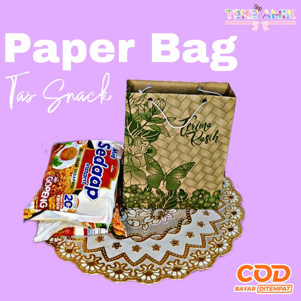 

PaperBag Batik/Tas snack & souvenir Uk kecil 14x4.5x18