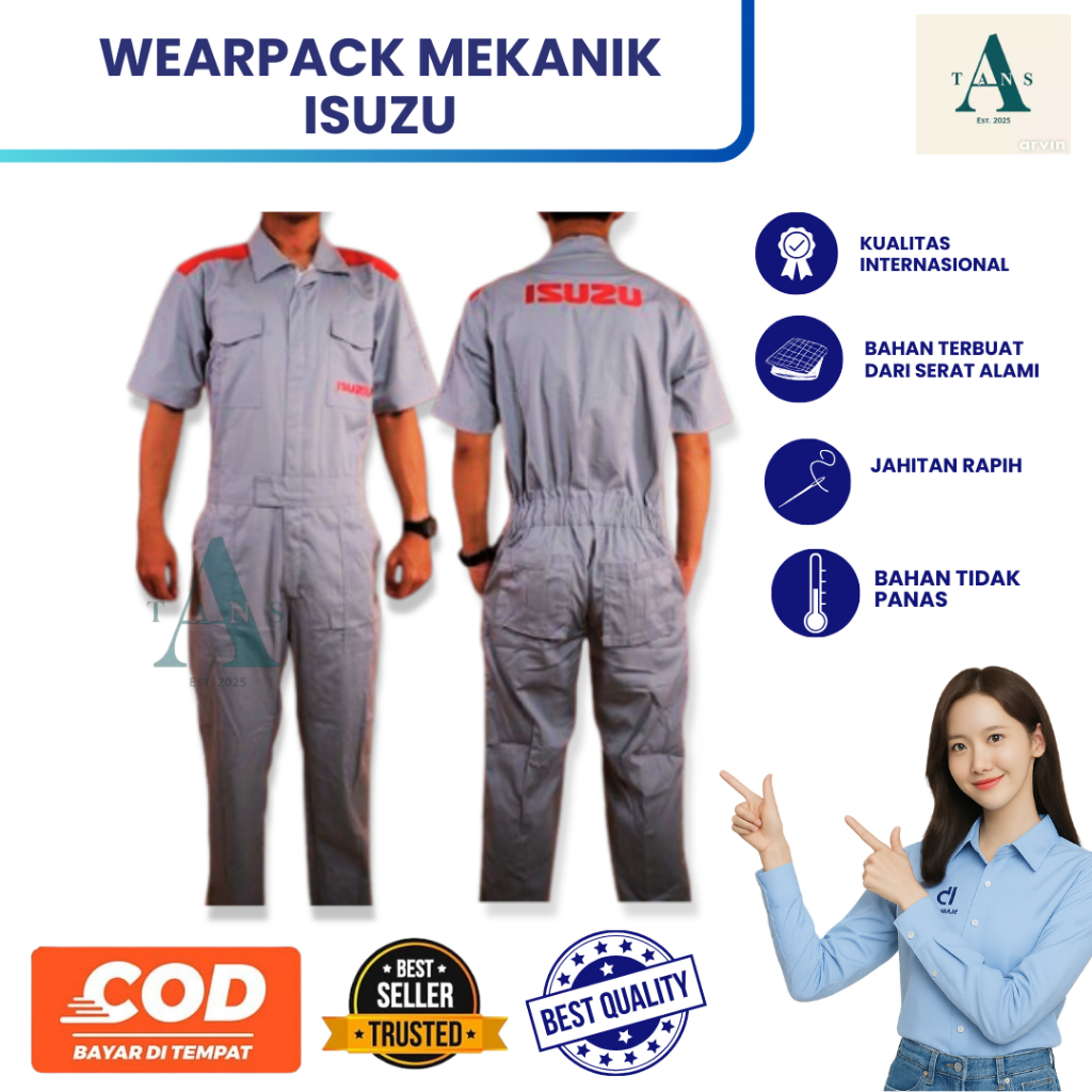 WEARPACK ISUZU | Seragam Isuzu| Wearpack Safety | Seragam Bengkel | Seragam Pria Isuzu