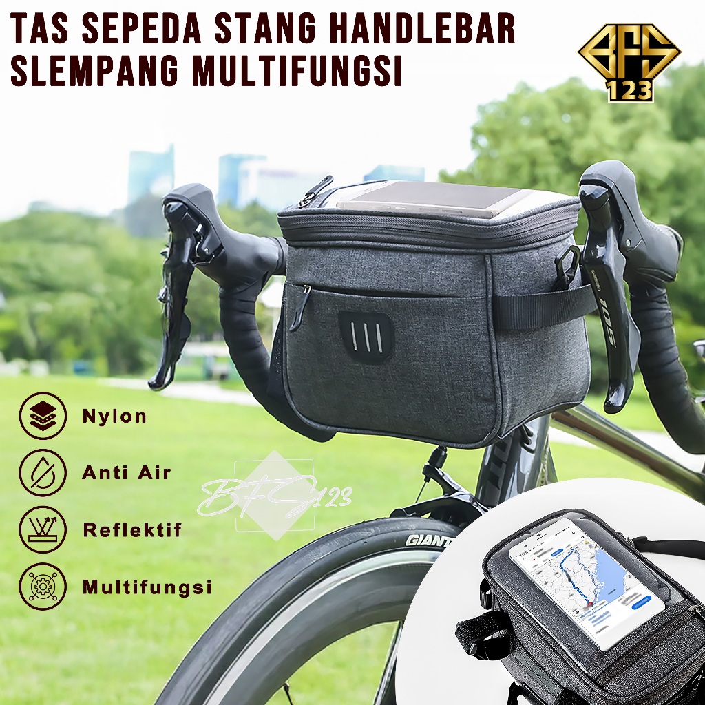 Tas Stang Sepeda Bike Handlebar Touchscreen Tas Roadbike Tas Selempang Sepeda Lipat MTB
