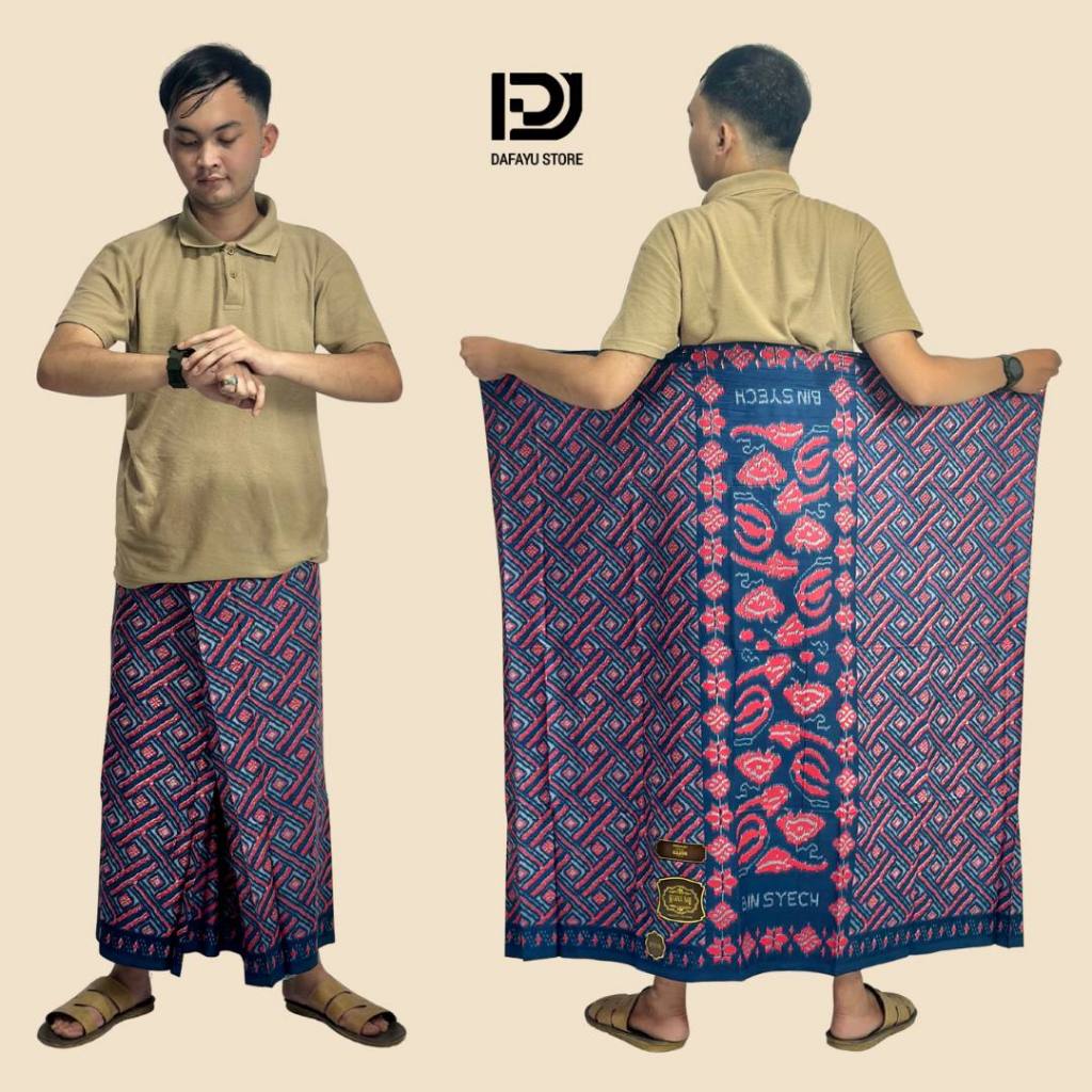 Sarung Goyor Bin Syech Motif Bunga - Sarung Tenun Adem Pria Dewasa - Sarung Kualitas Premium