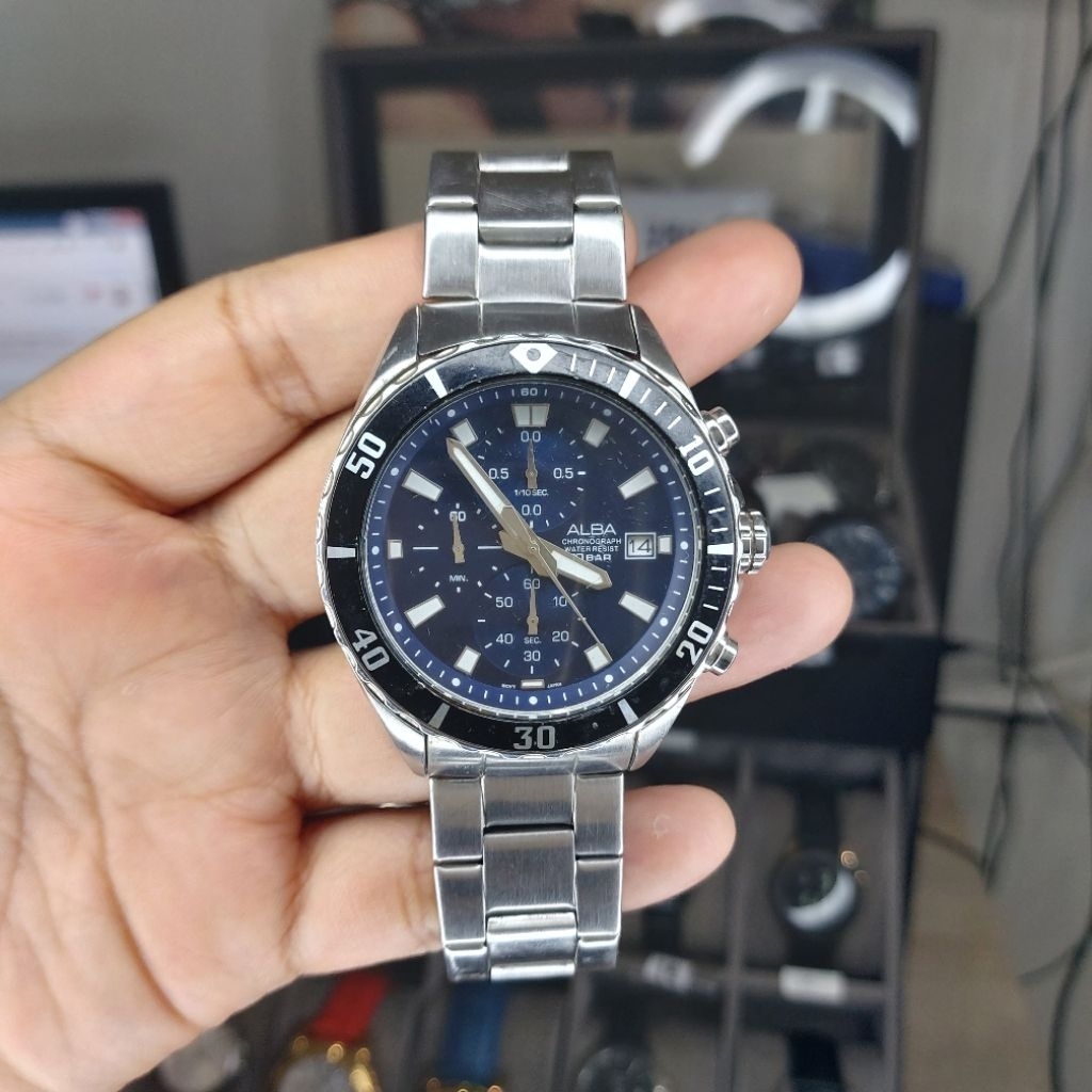PRELOVED JAM TANGAN PRIA ALBA ORIGINAL SECOND