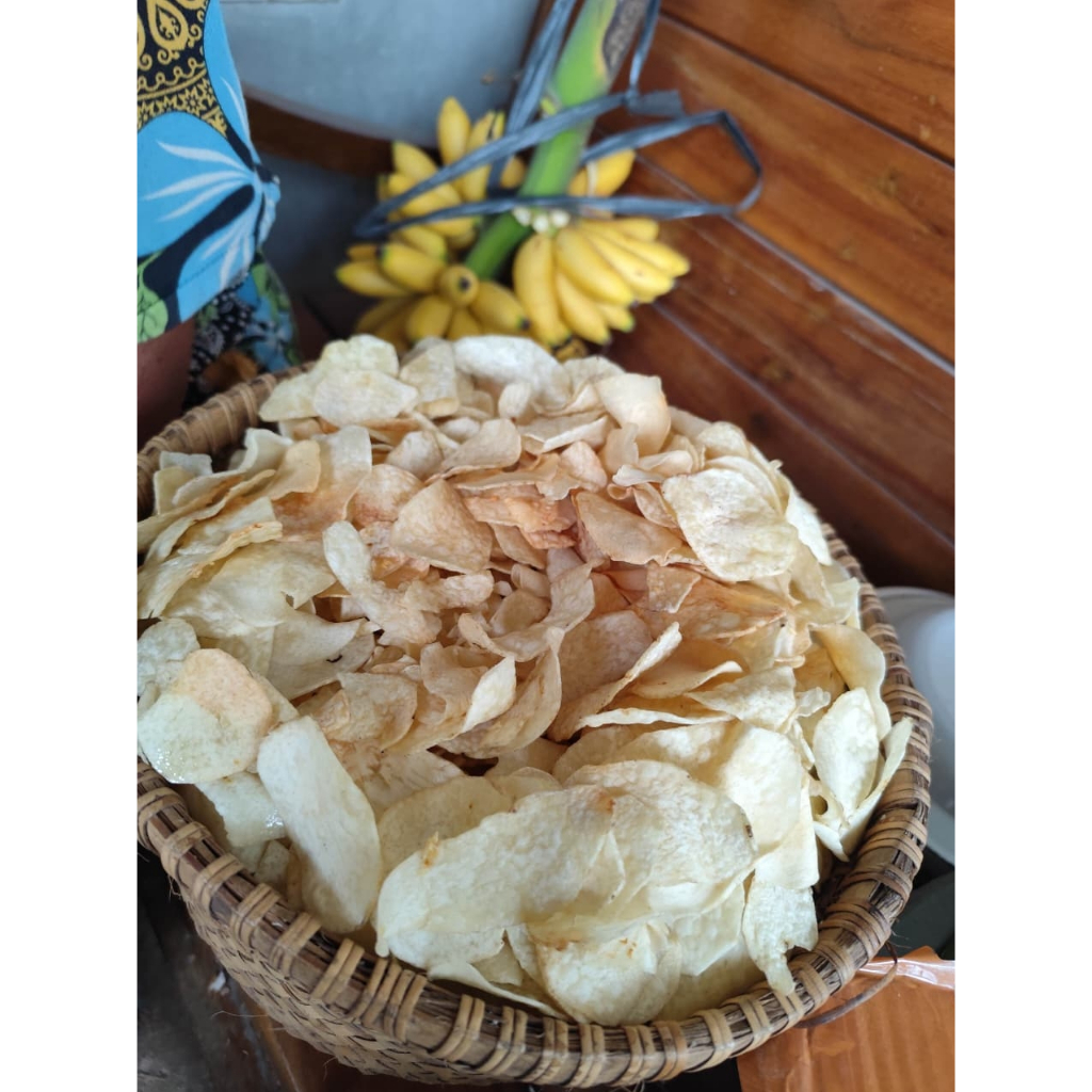 

KRIPIK TALAS Mbok Jah, Renyah Rasa Original