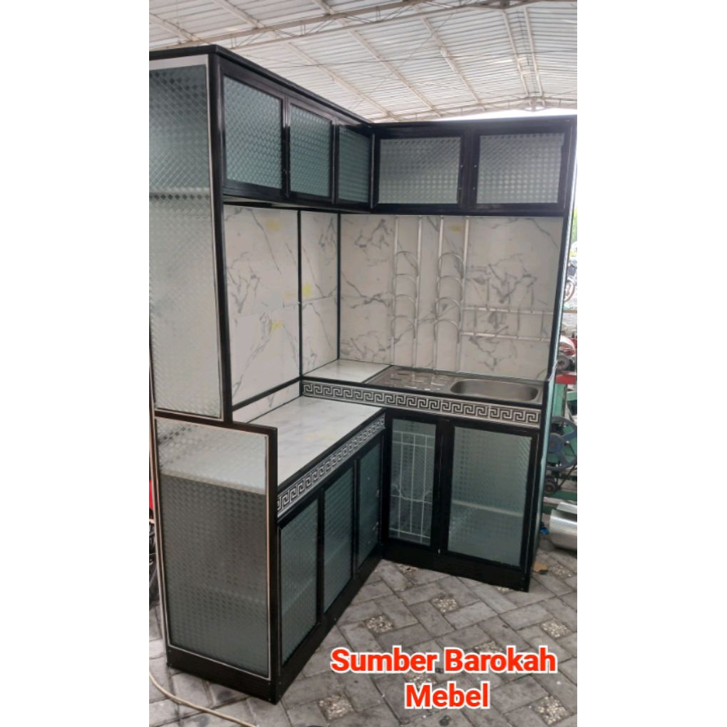 RAK KOMPOR + WASTAFEL LETTER L / SUDUT PINTU 10 (HANYA KOTA SEMARANG DAN SEKITARNYA)