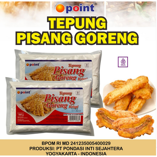 

POINT TEPUNG PISANG GORENG CRISPY 450 GR / Tepung Pisang Goreng Crispy