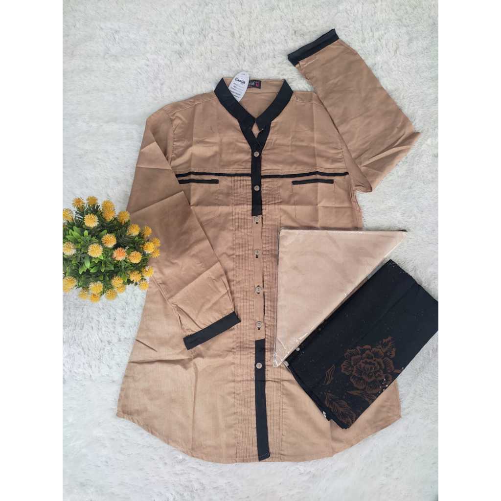 PAKET HEMAT SETELAN SANTRI PUTRI// SET BAJU HIJAB SARUNG// BAJU SANTRI