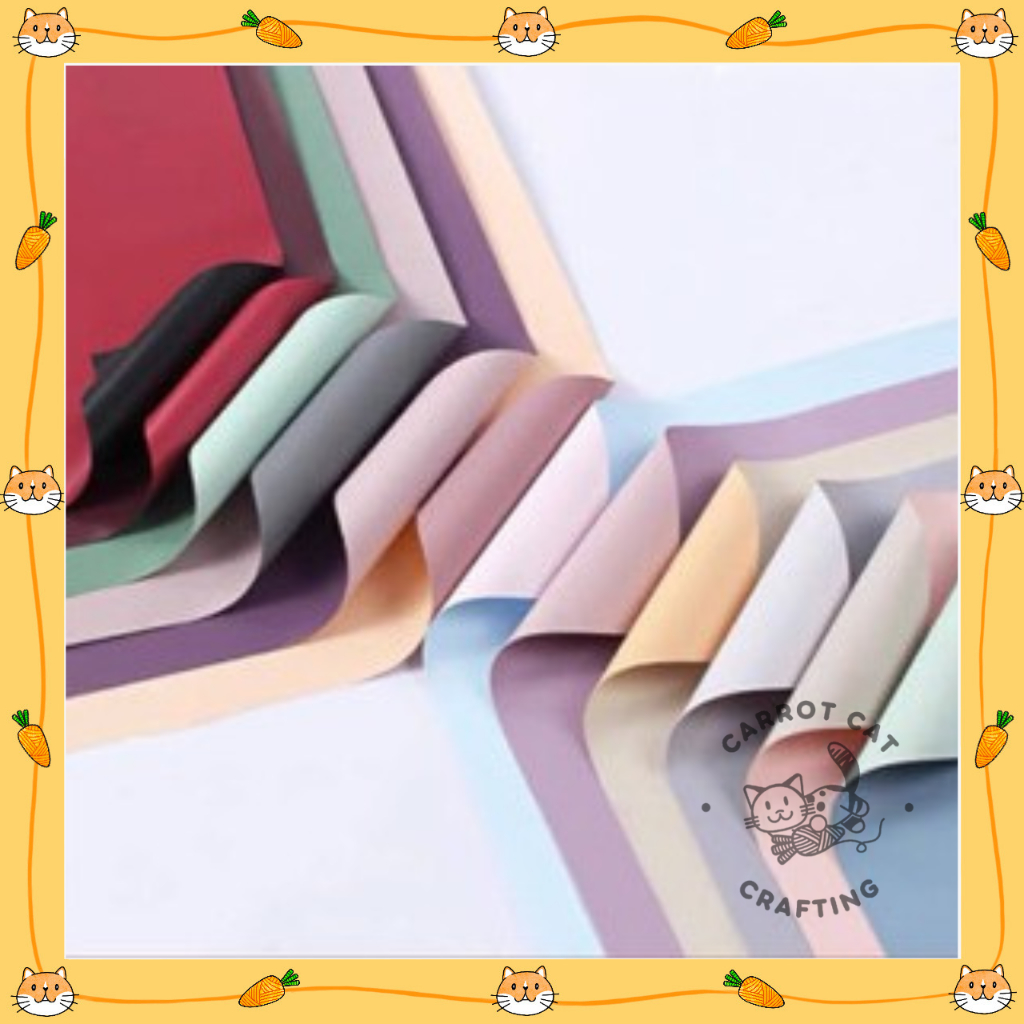 

Flower Wraping Paper / Kertas Bunga / Cellophane / Kertas Buket Bunga 2 Warna (5 Lembar)