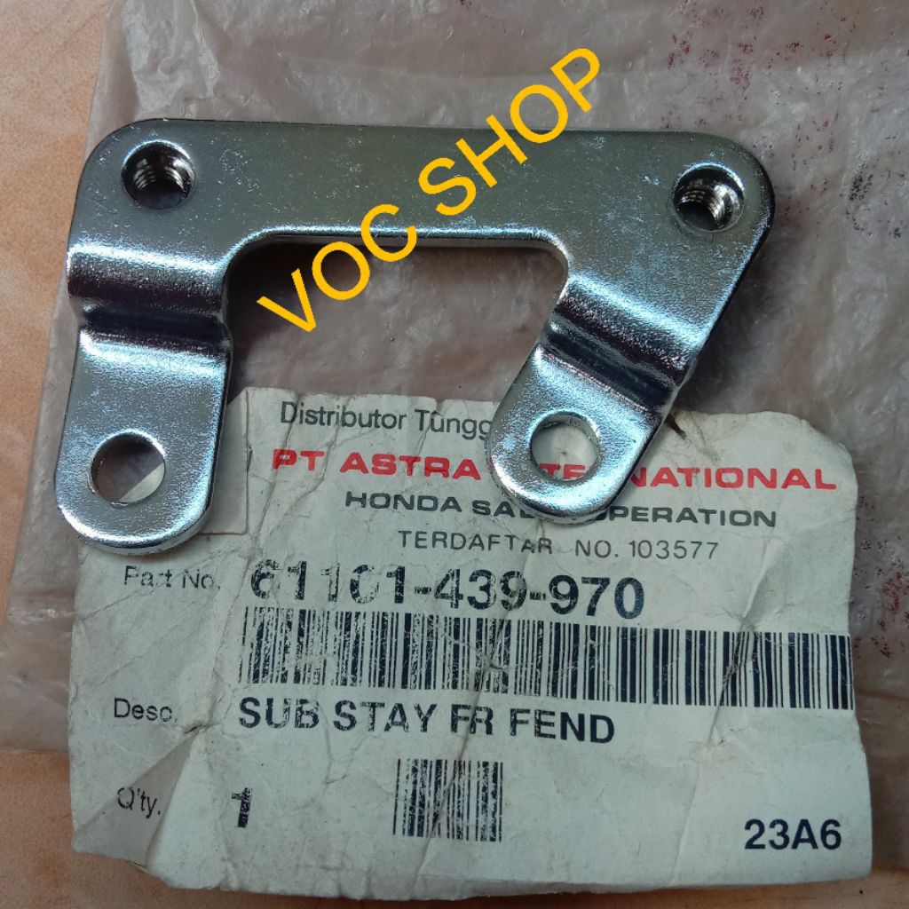 Honda GL100 GL125 GLK GL 100 125 K Dudukan Braket Bracket Spakbor Depan Sub Stay Front Fender 61101-
