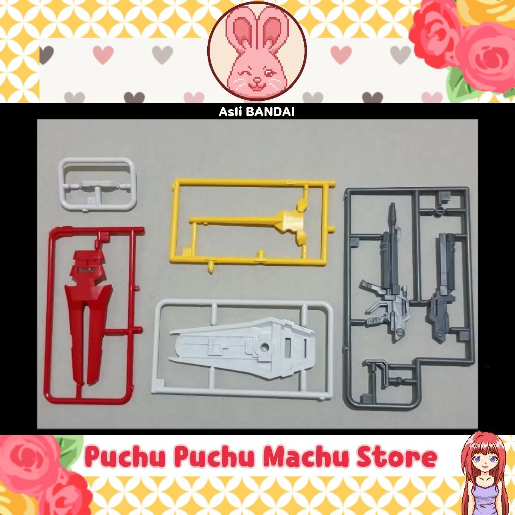 Part Beam Rifle & Shield dari EG Entry Grade 1/144 Strike Gundam (asli BANDAI) [Barang Baru: Bentuk 