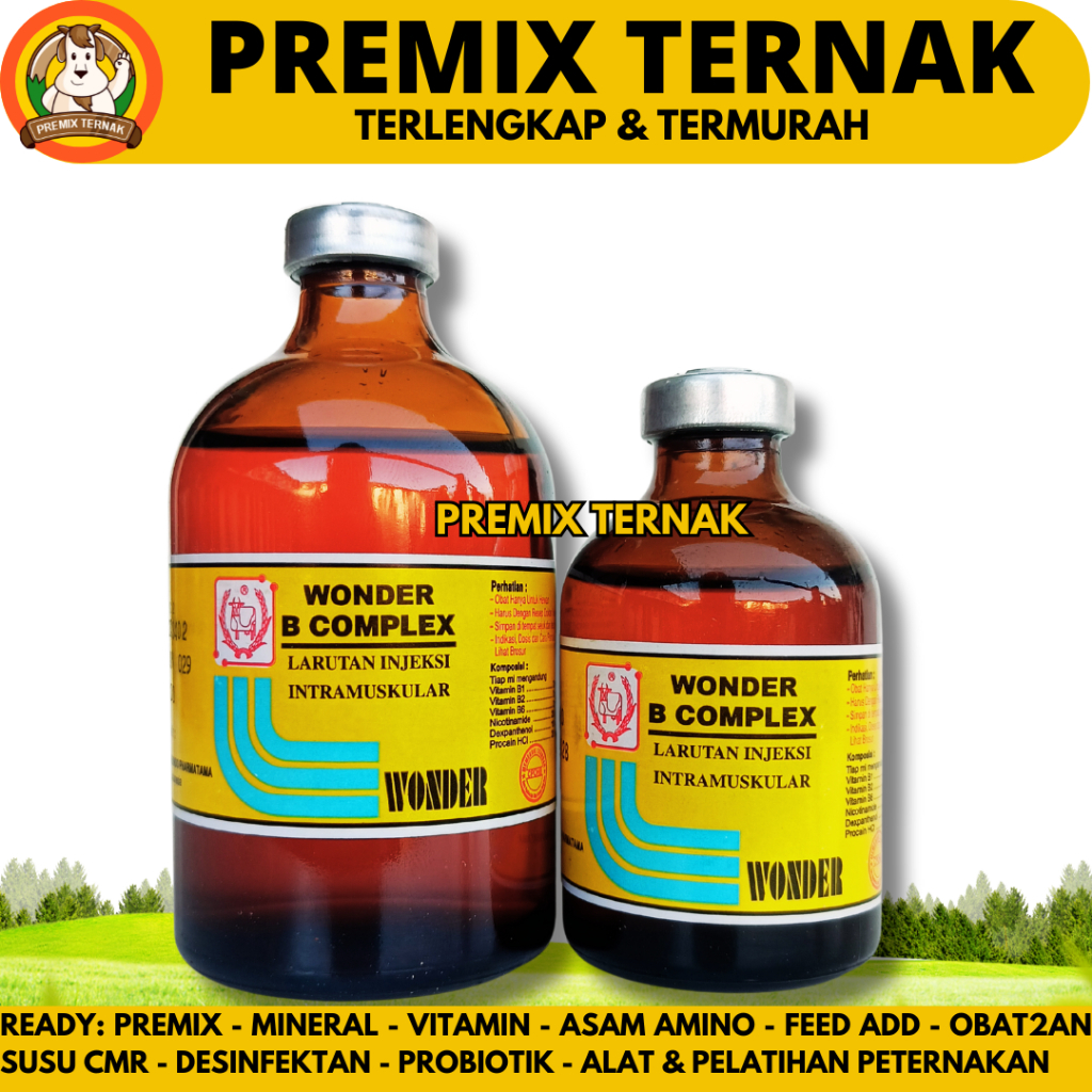 WONDER B COMPLEX 100 ML - Vit B Kompleks Hewan Ternak - Vitamin B Komplek Hewan Ternak