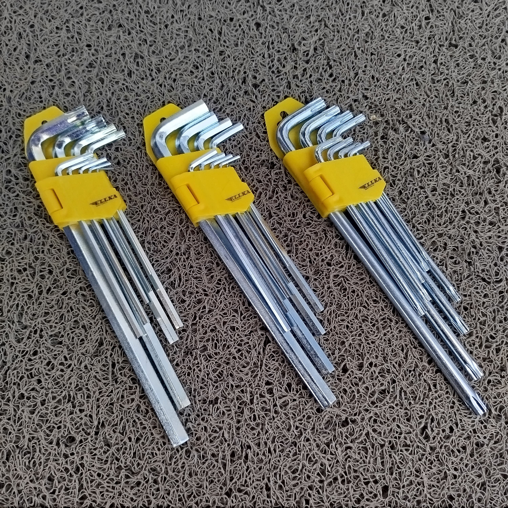 Kunci L Set 9 pcs Hex Set Key By tekiro Lengkap ORIGINAL