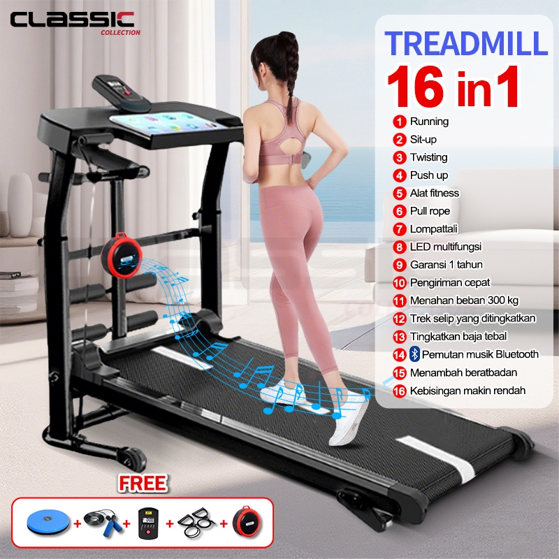 readmill manual multifungsi 13 IN1 Manual Treadmill Running Pad Treadmill  Treadmill  Bluetooth Musi