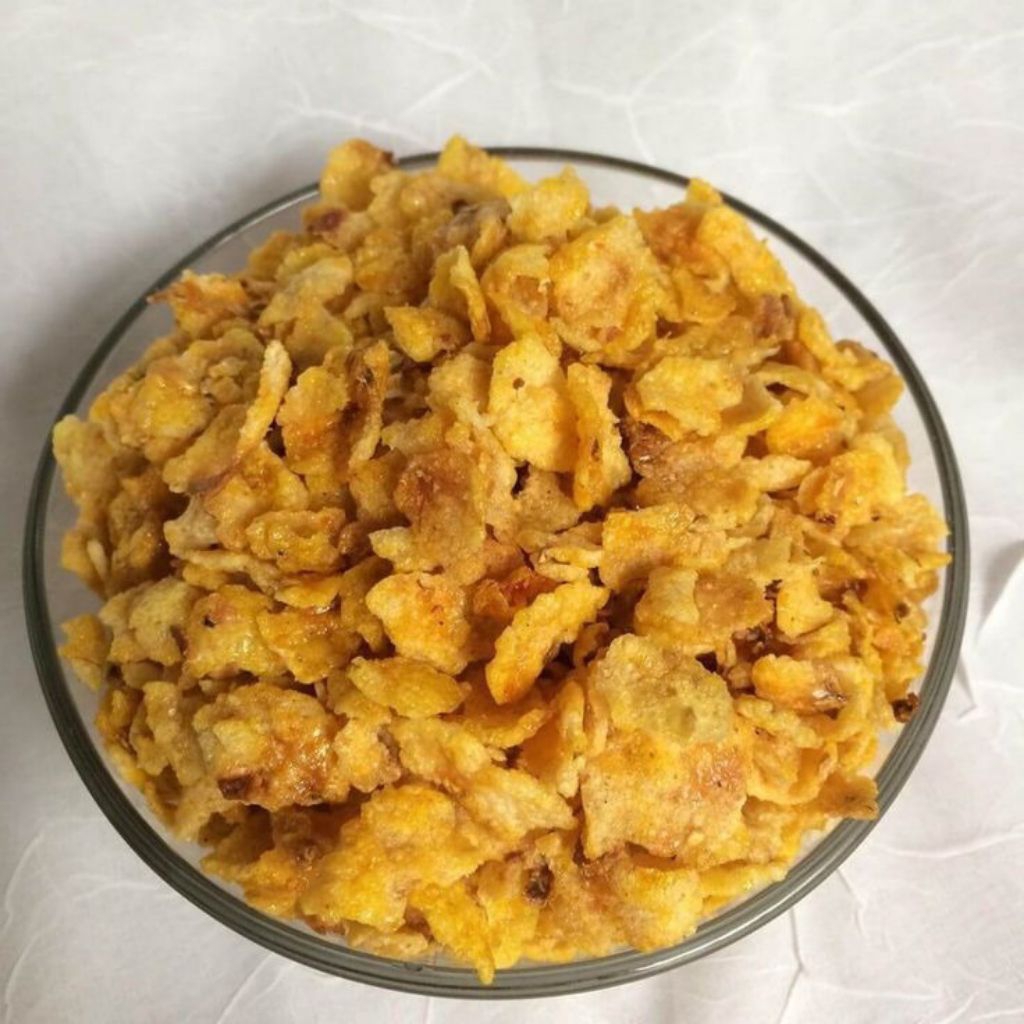 

Emping jagung pedas manis termurah 1kg