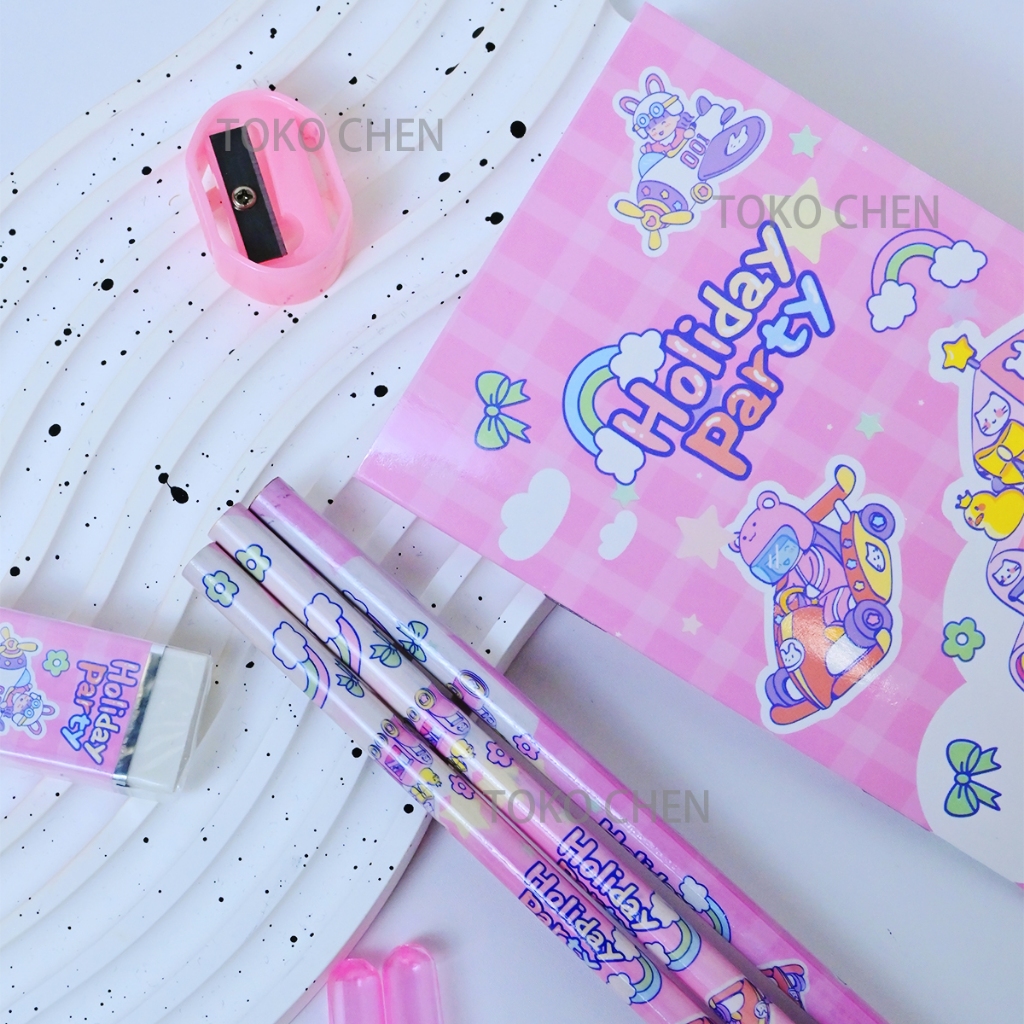 

Bibaile Pensil Set Fancy Anak Sekolah 8 in 1