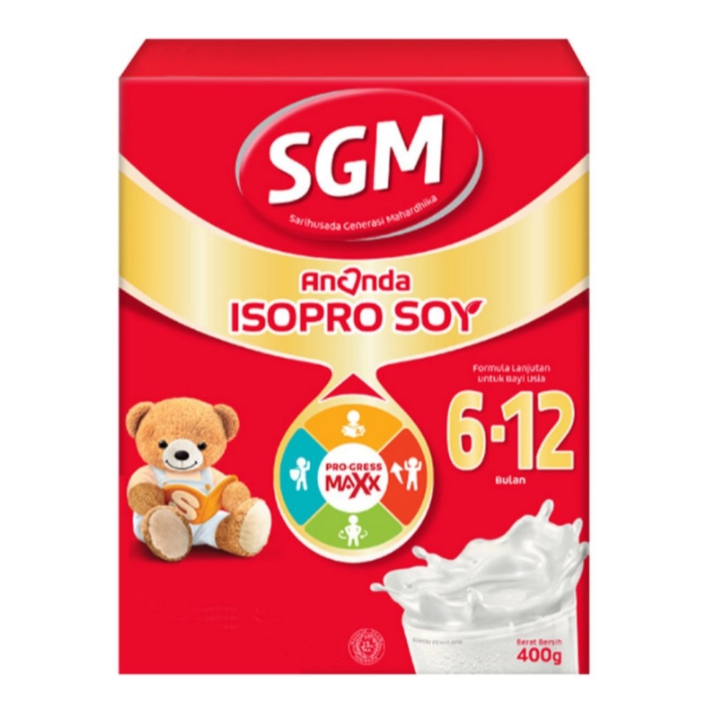 

SGM Ananda Soya 2 Susu Formula Bayi 6-12 Bulan 400g