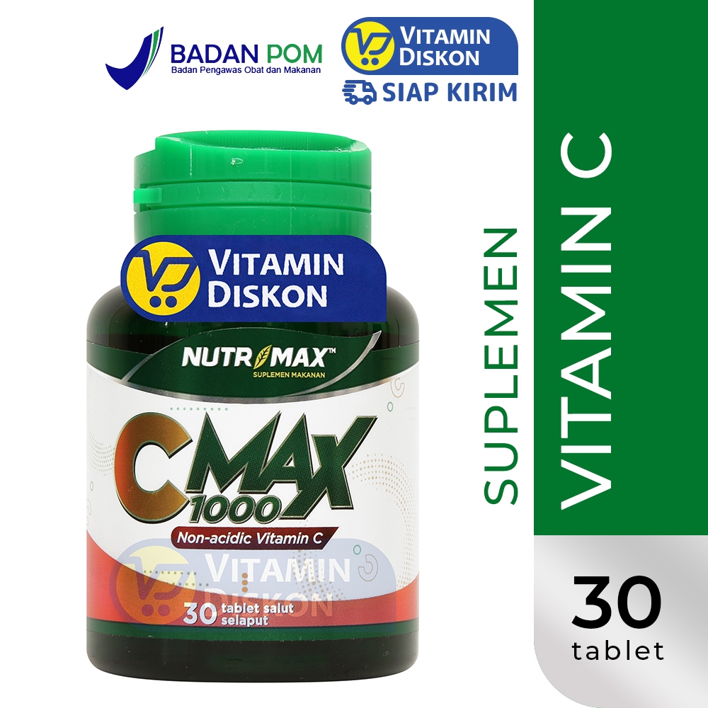 NUTRIMAX C MAX 1000 30 TABLET | Vitamin C Aman di Lambung, Daya Tahan Tubuh, Imunitas Tubuh, Antioks