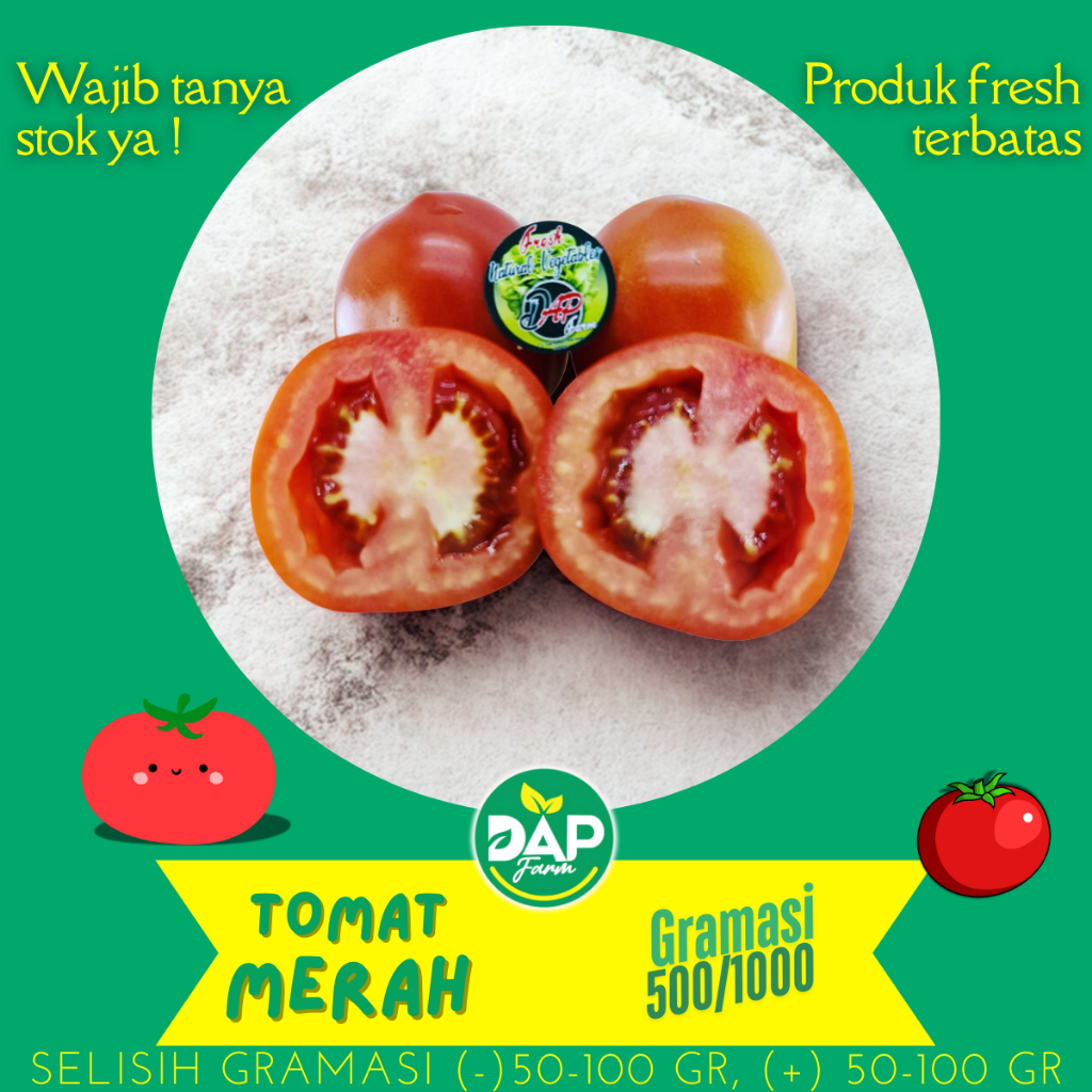 

Tomat Merah - Sayur Segar Jakarta - DAP FARM