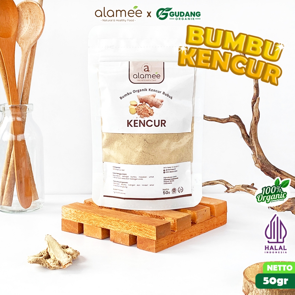

alamee bumbu organik kencur 50 gram dengan aroma segar dan rasa khas 100 persen alami menambah rasa