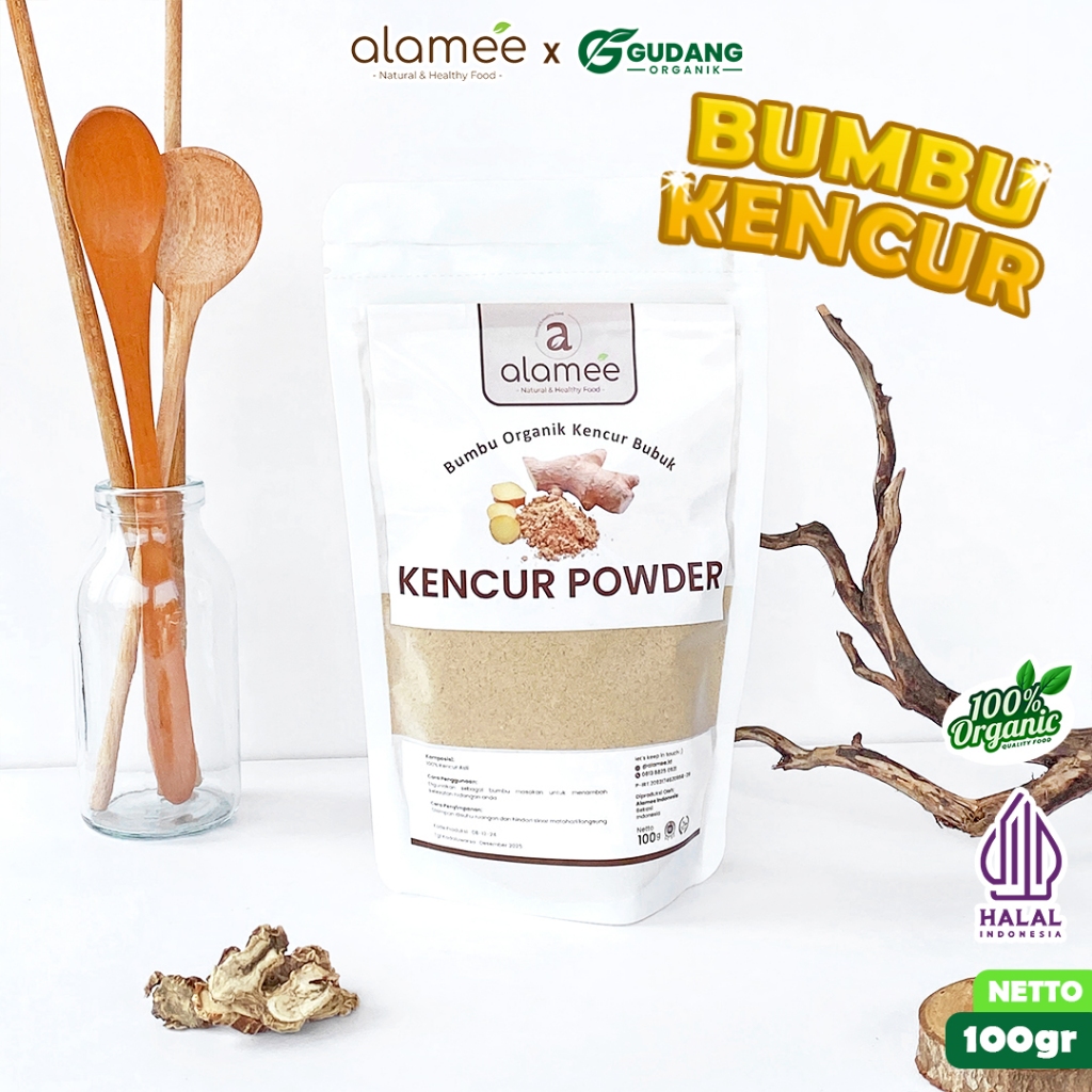 

alamee bumbu organik kencur 100 gram dari petani lokal yang kaya manfaat dan bahan segar herbal