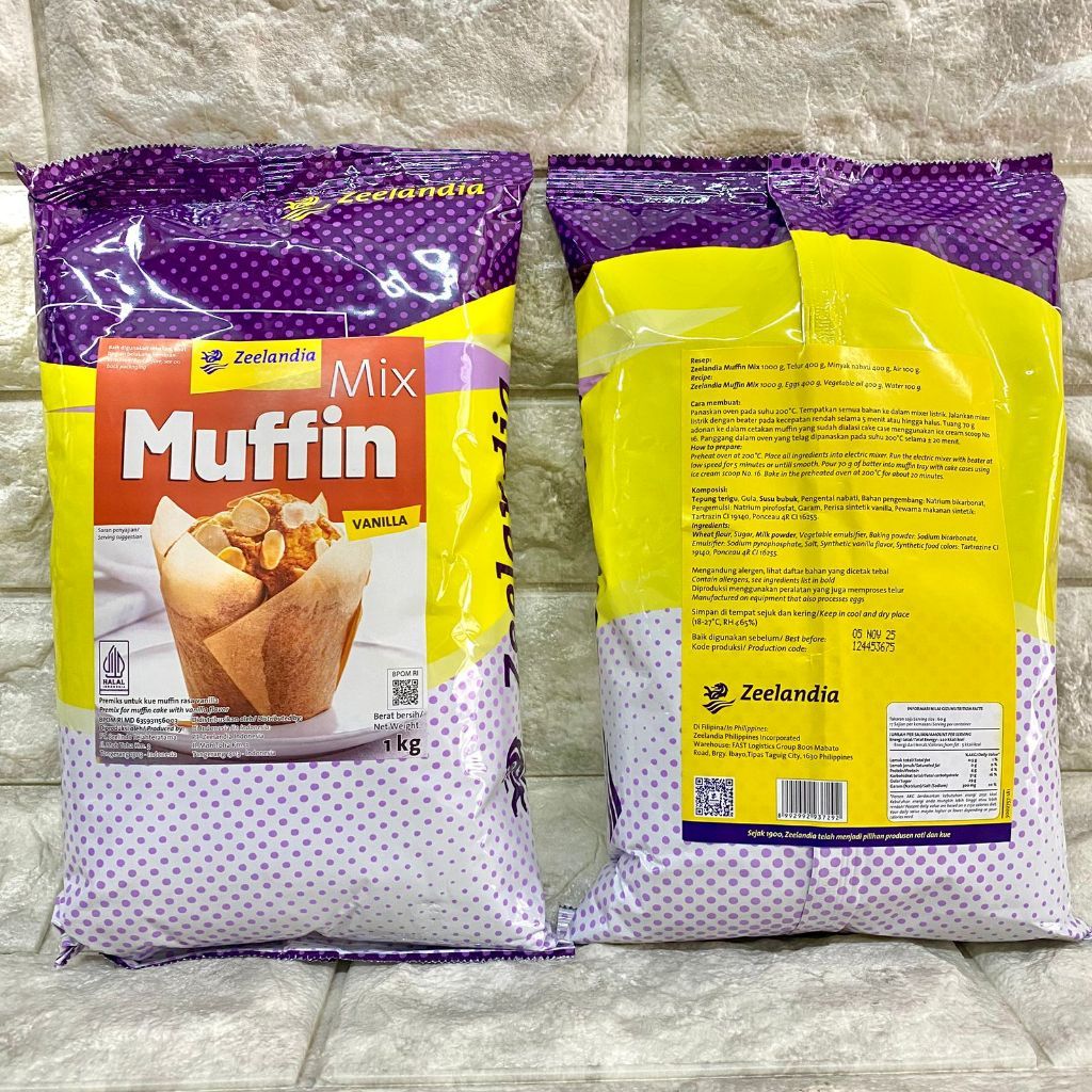 

[oddsolshop] pekanbaru/Zeelandia Muffin Mix Vanilla 1KG Tepung Premix Cup Cake Kue Vanila