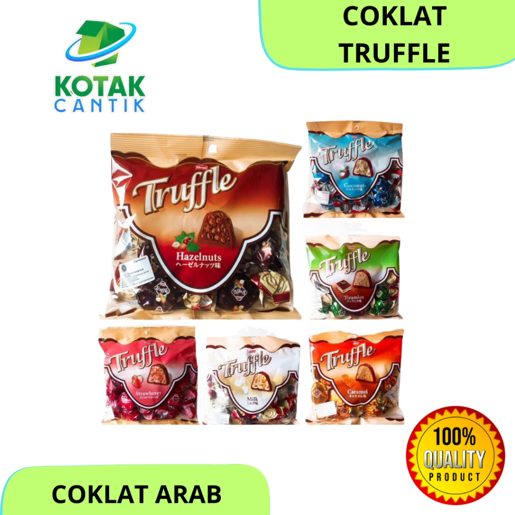 

ELVAN COKLAT TRUFFLE TURKI COKLAT ARAB COKELAT OLEH OLEH HAJI UMROH KEMASAN 400gram
