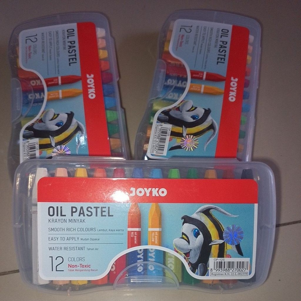 

(krayon) joyko 12 warna oil pastel ,isi 12 colors
