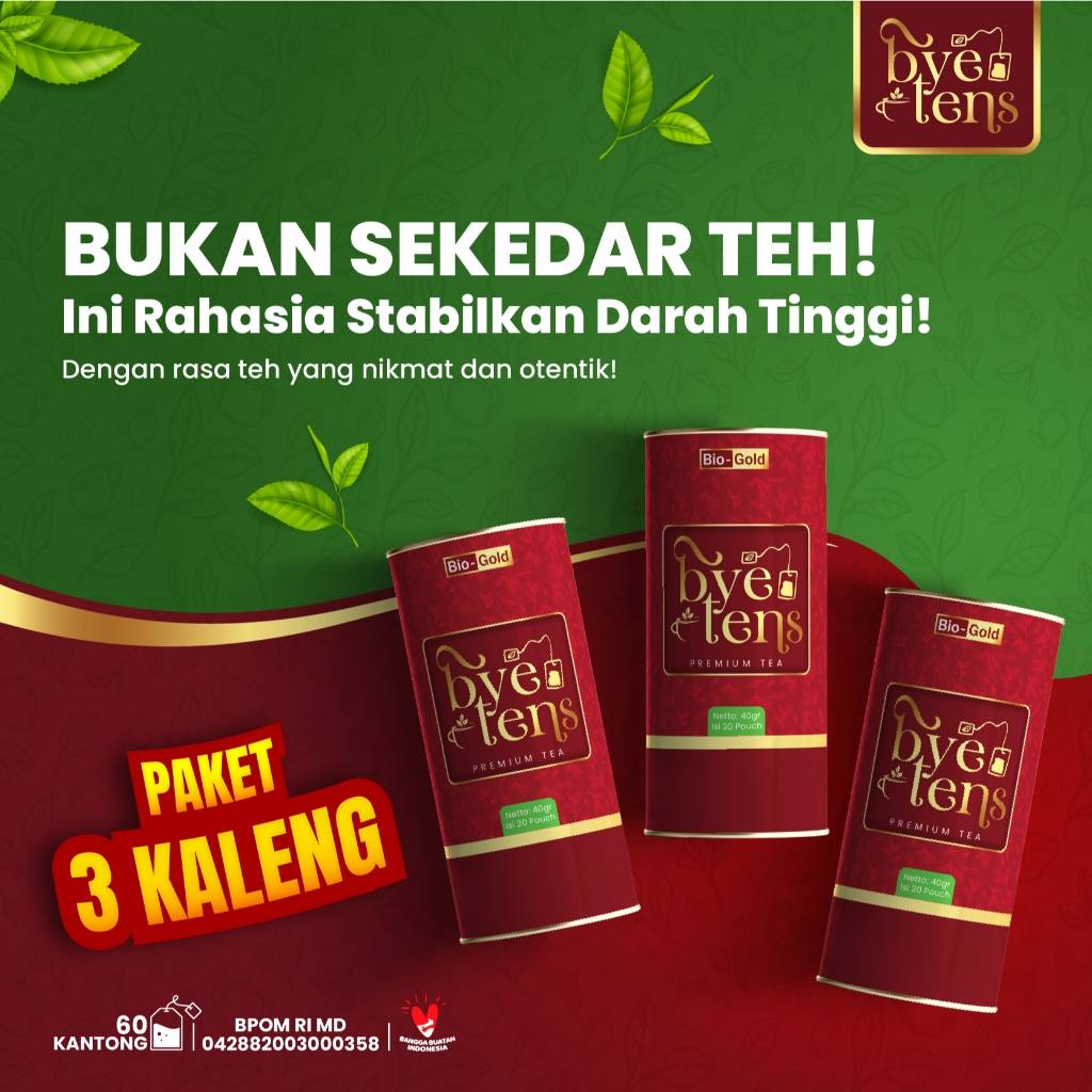 

Teh Bye Tens Premium Tea - Teh Herbal Mengkudu, Seledri Turunkan Hipertensi Dan Tekanan Darah Tinggi